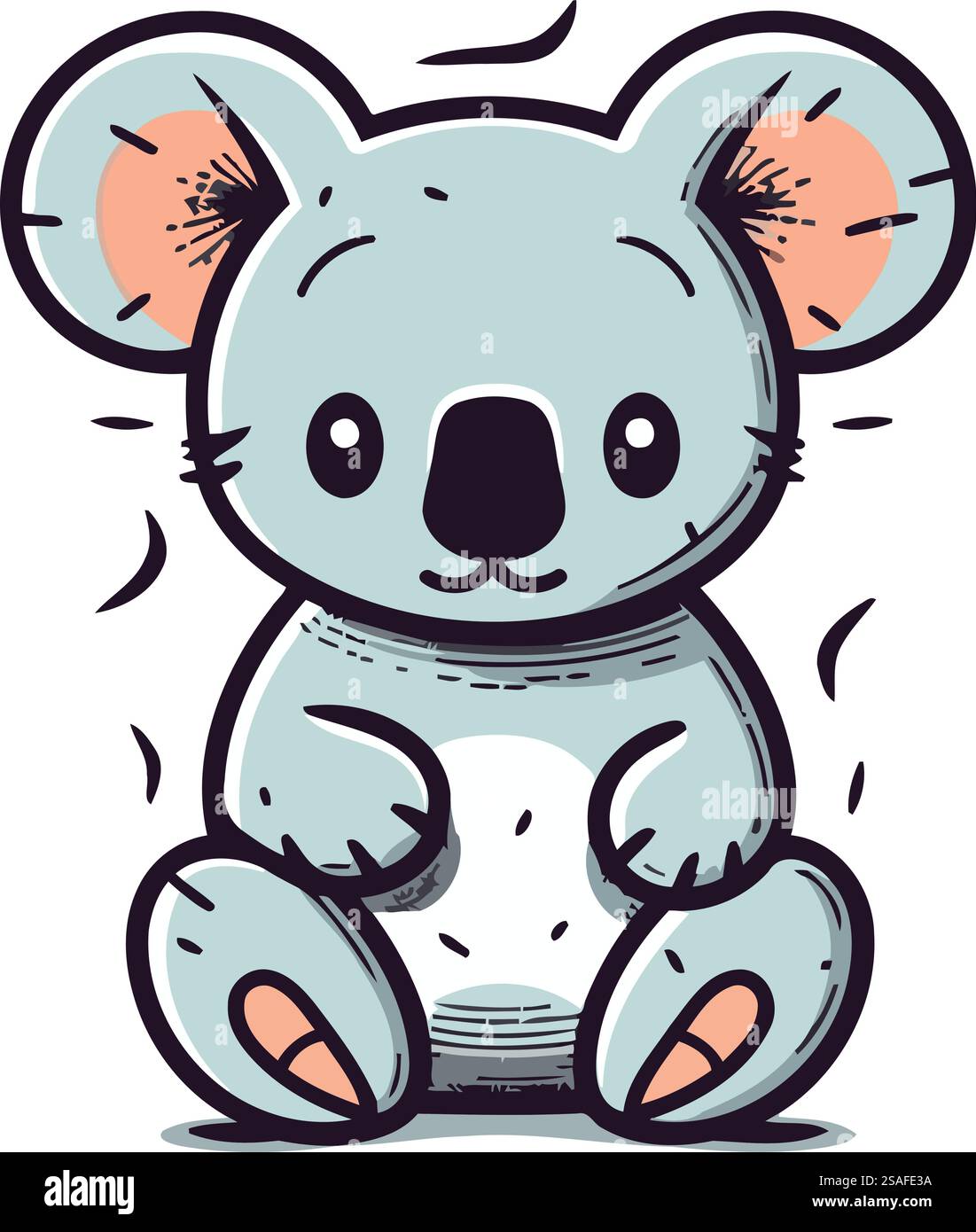 Cute cartoon koala. Vector illustration of a cute koala Stock Vector ...