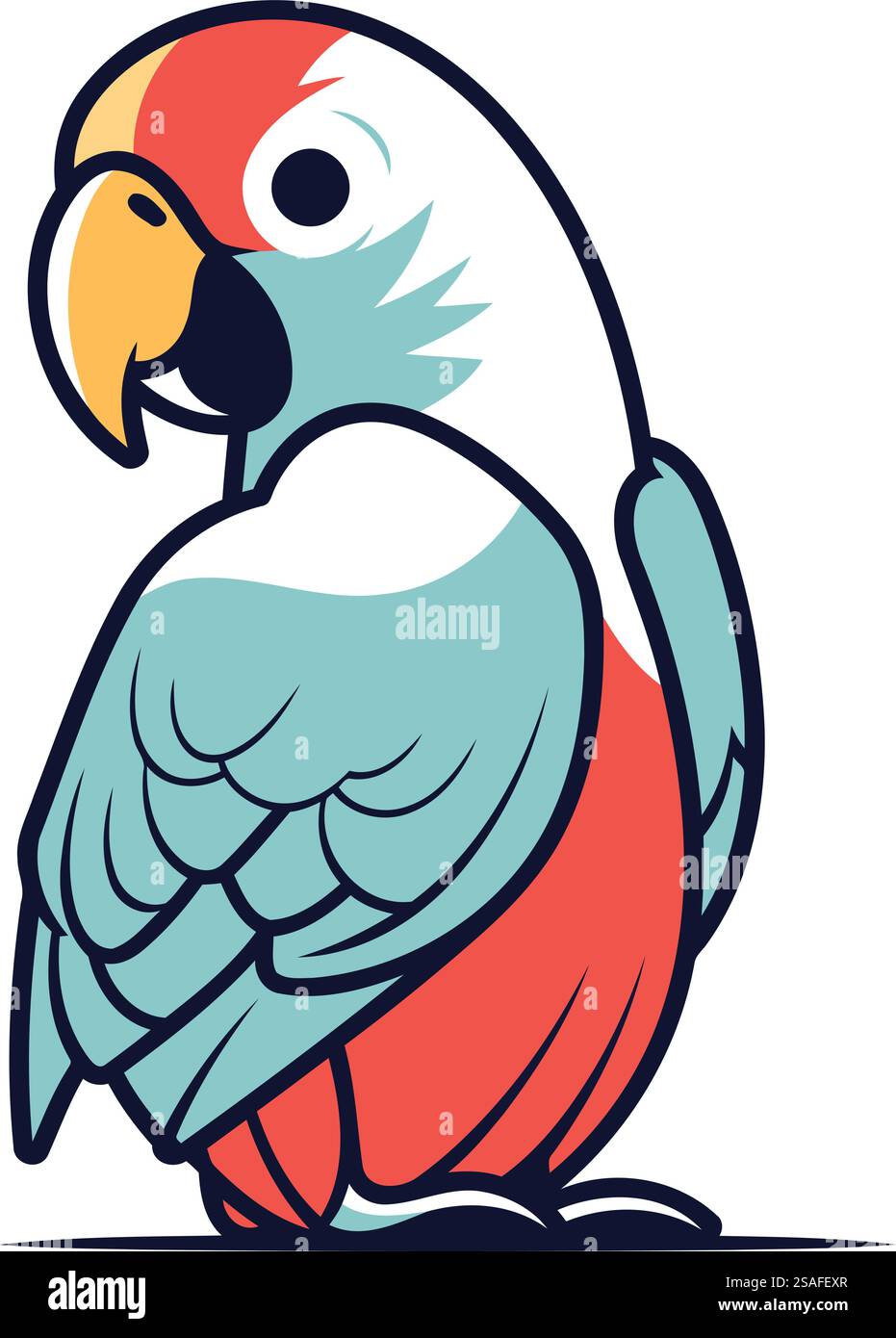 Parrot bird vector illustration. Parrot parrot animal icon Stock Vector ...