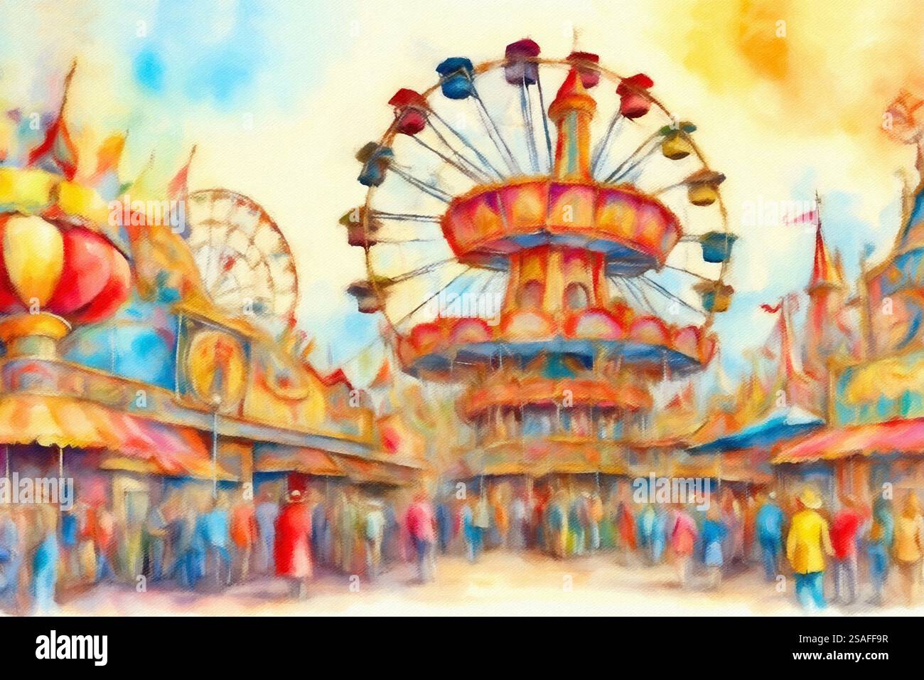 Carnival rides color hi-res stock photography and images - Alamy