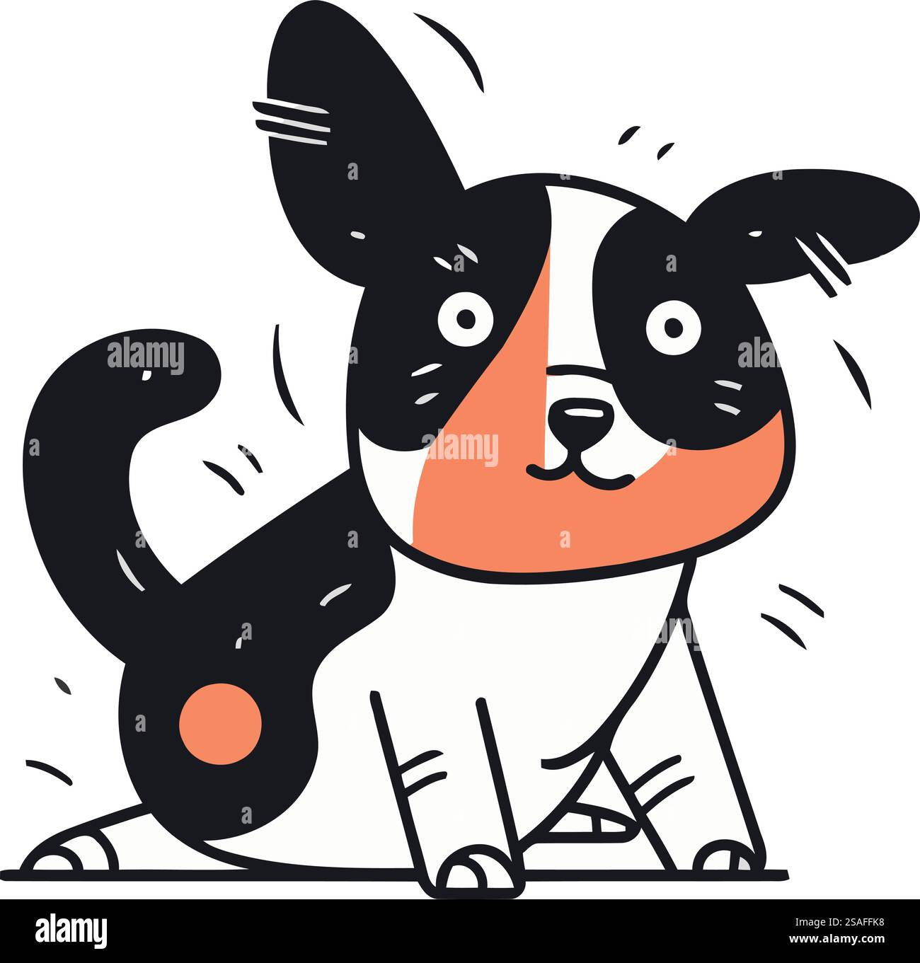 Cute dog vector illustration. Cute cartoon doodle dog Stock Vector ...