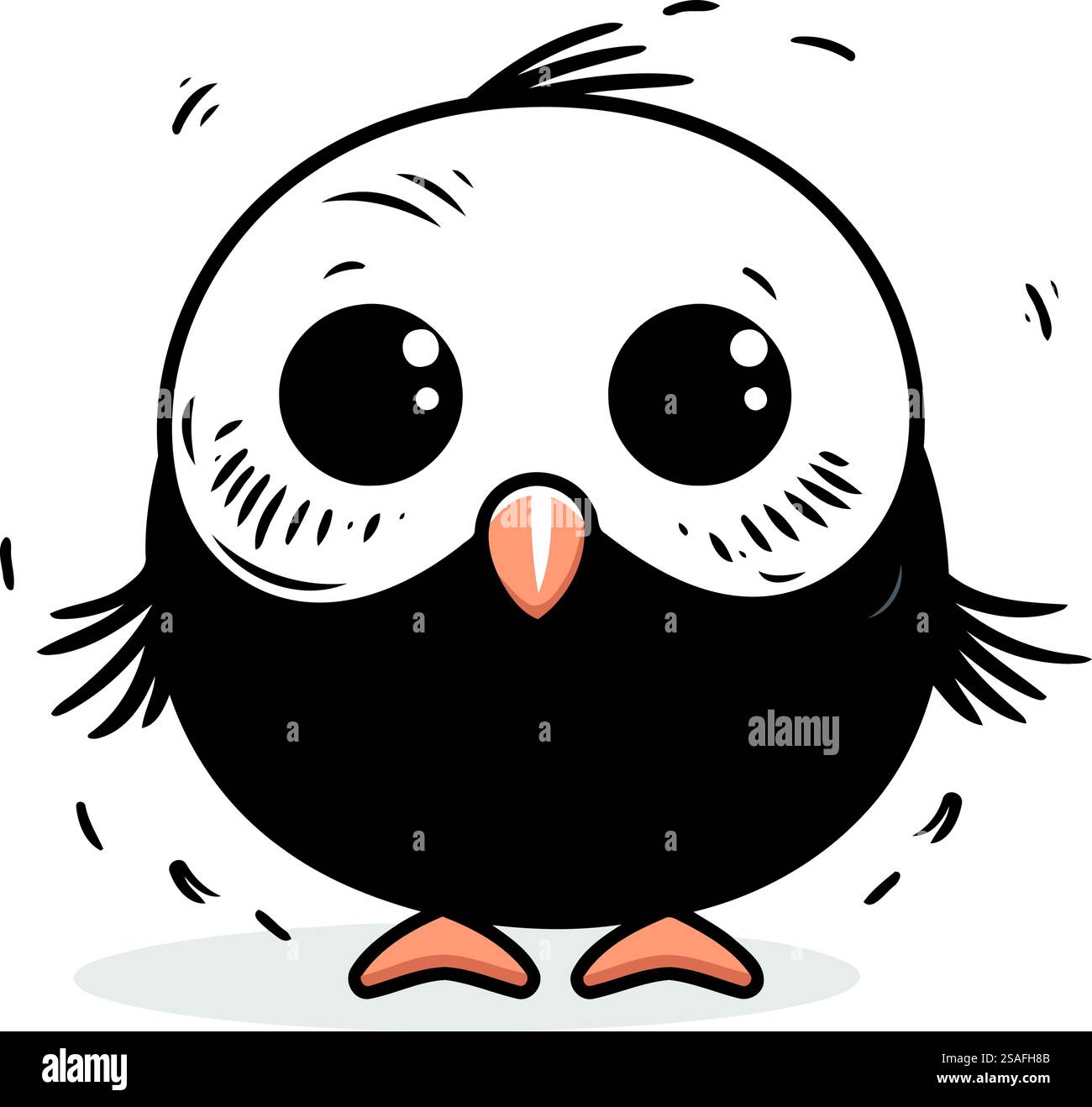 Owl cartoon vector illustration on white background. Cute bird ...