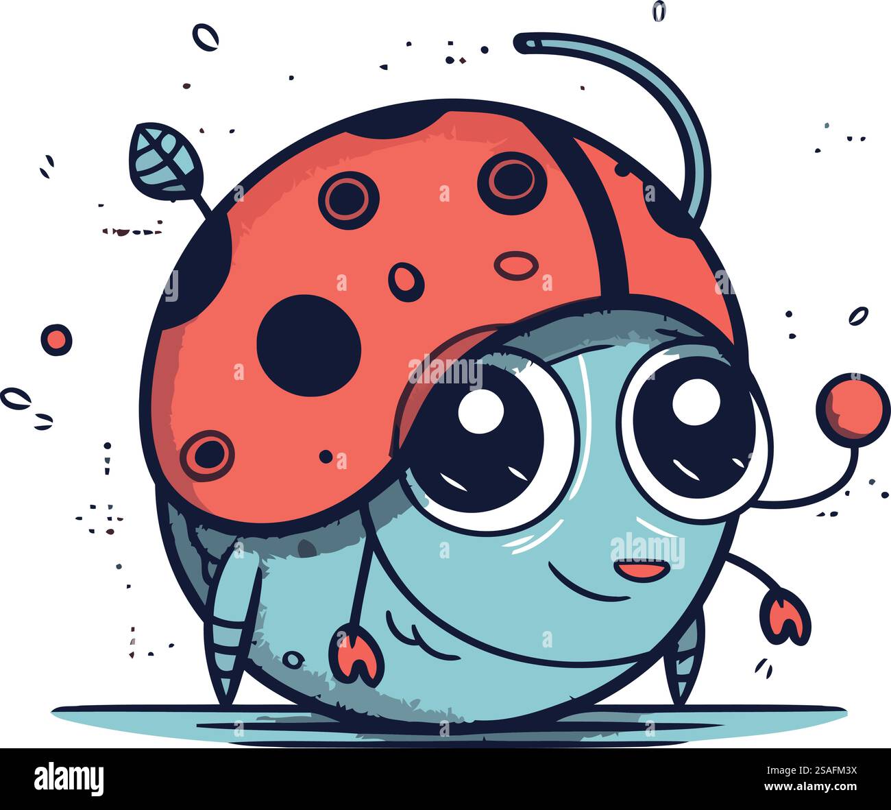 Cute ladybug. Vector illustration of a cute ladybug Stock Vector Image ...