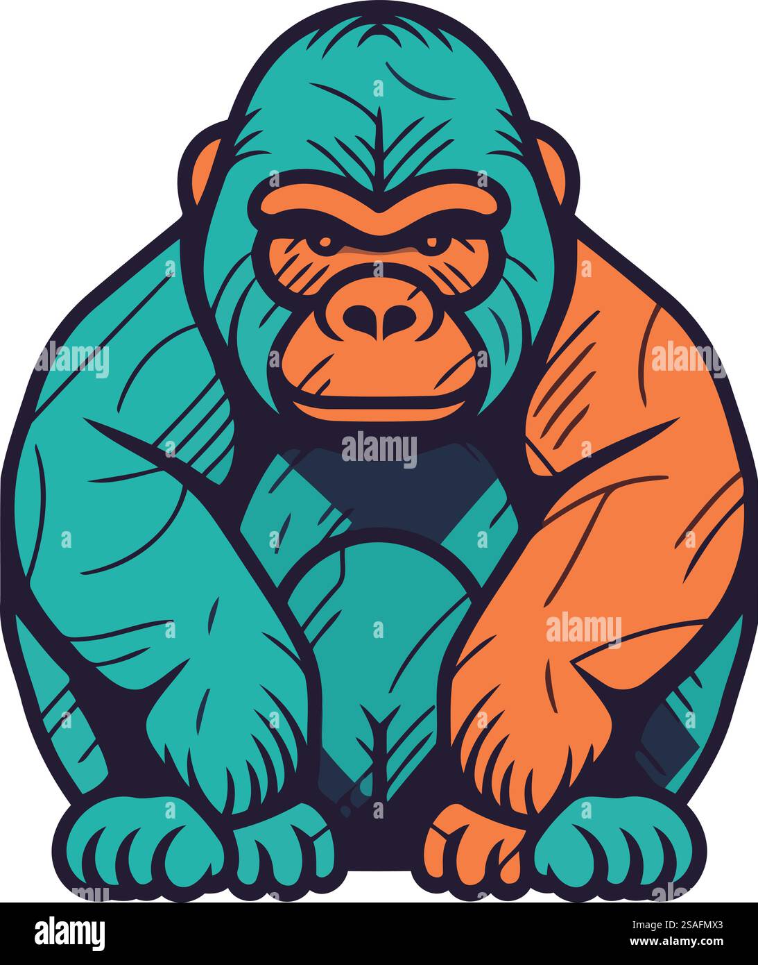 Gorilla monkey mascot logo isolated on white background vector ...