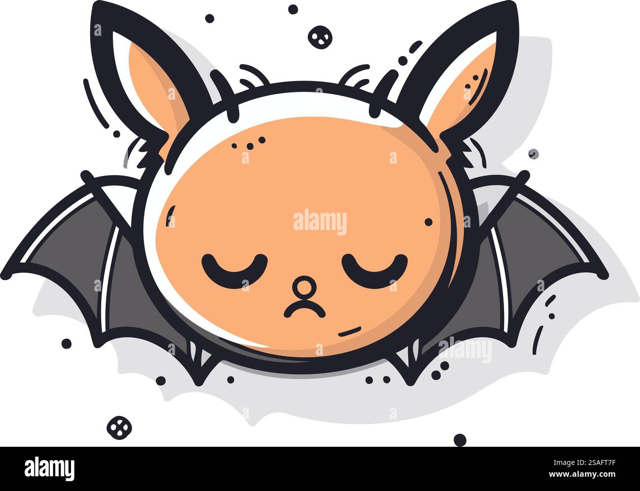 Bat Cartoon Vector File Cute cartoon bat. Vector illustration. Isolated on white background ...