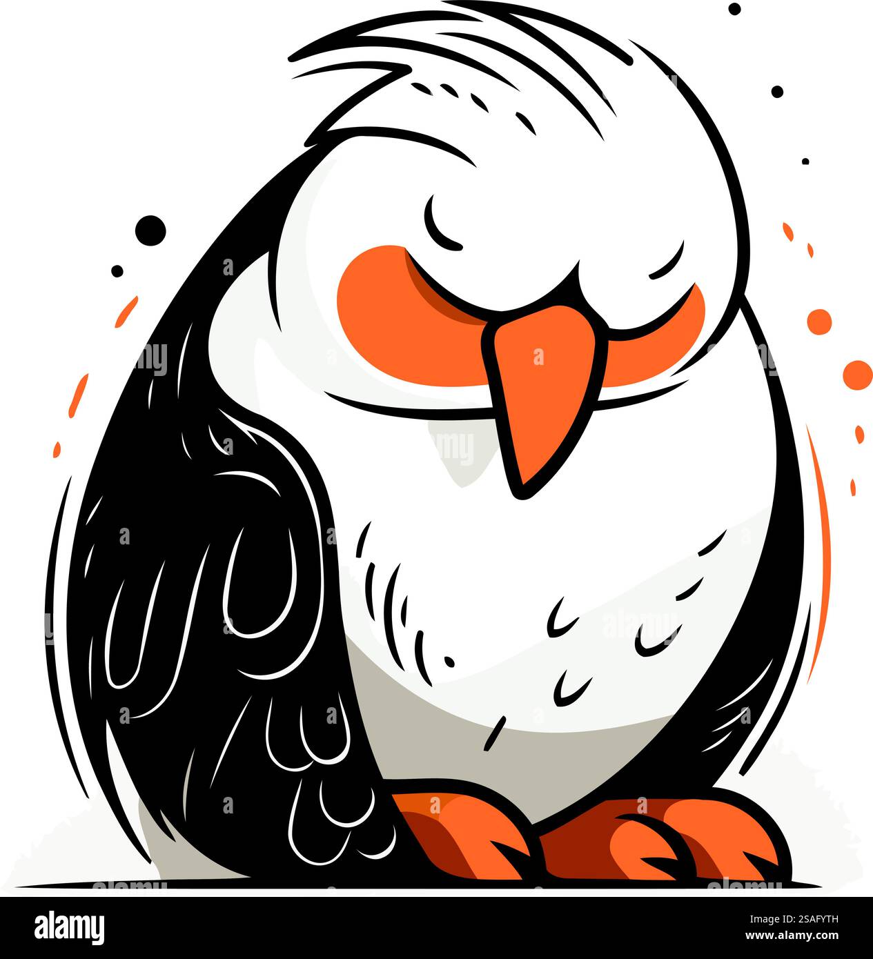 Cute cartoon owl. Vector illustration isolated on a white background ...