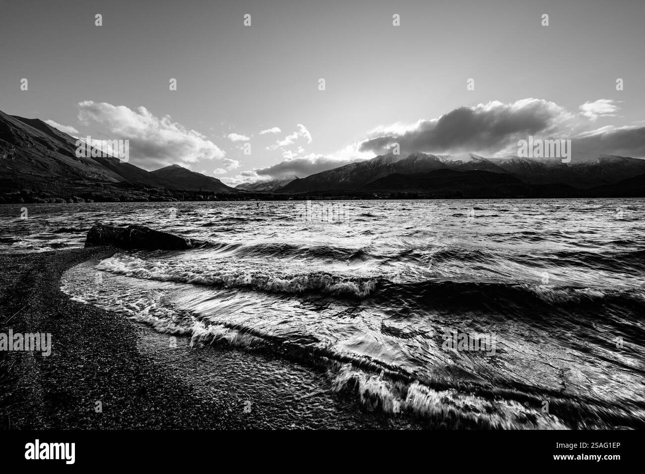 The scenic Glendhu Bay on the South Island of New Zealand Stock Photo ...