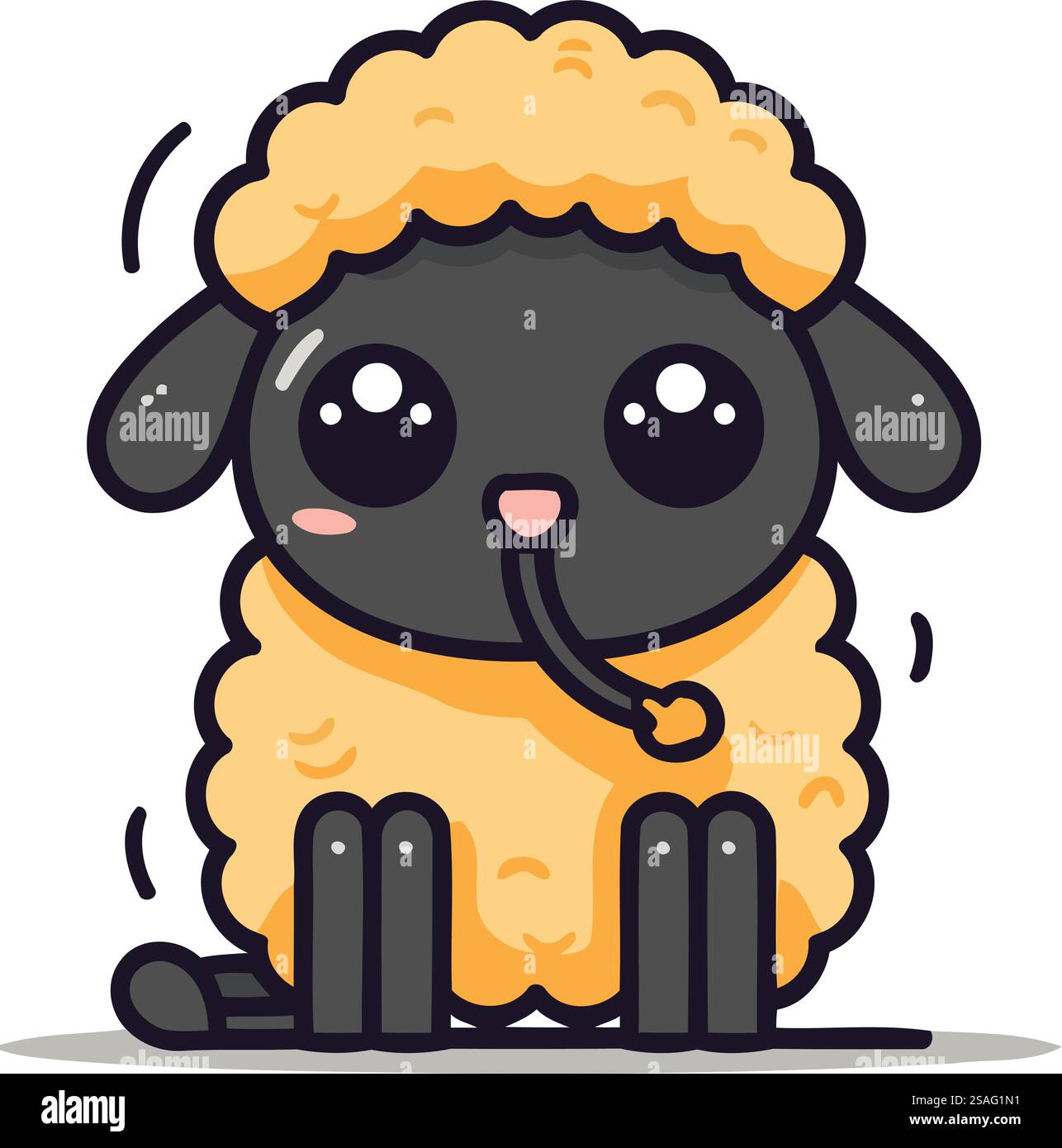 Cute sheep character. Vector illustration in a flat cartoon style Stock ...
