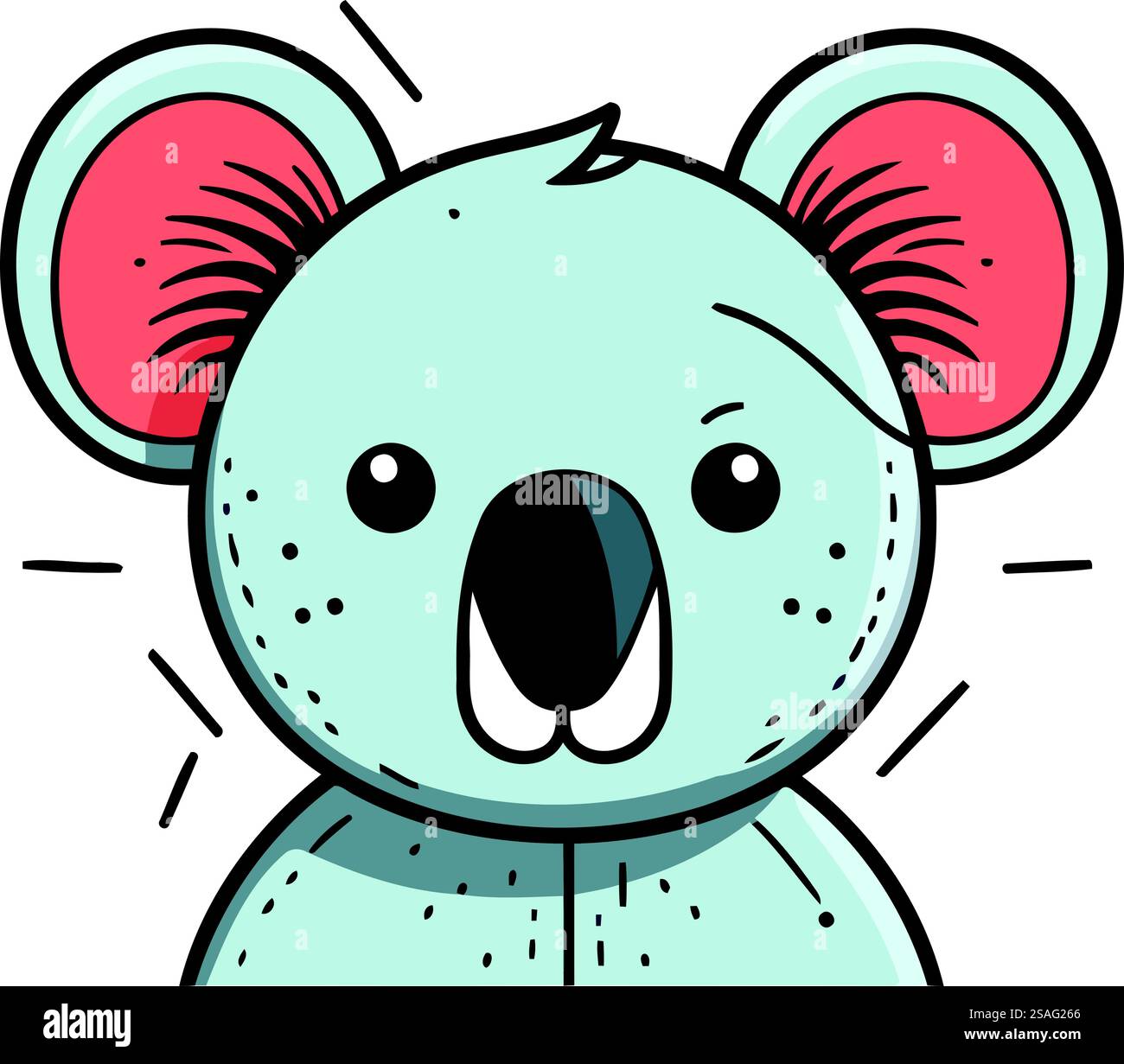 Cute koala vector illustration. Cute cartoon koala character Stock ...