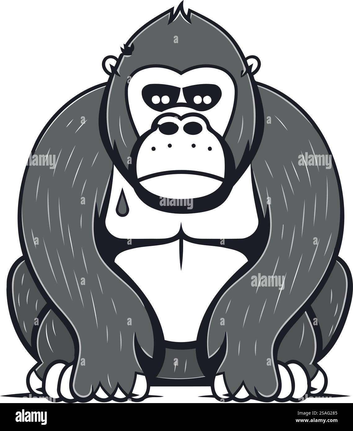 Gorilla cartoon mascot. Vector illustration of a gorilla mascot Stock ...