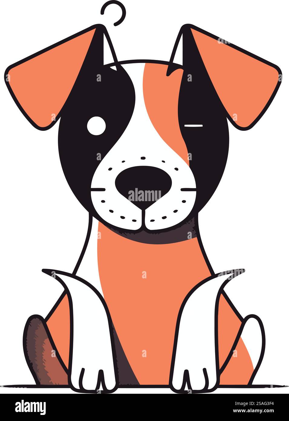 Cute cartoon dog. Vector illustration in doodle style Stock Vector ...