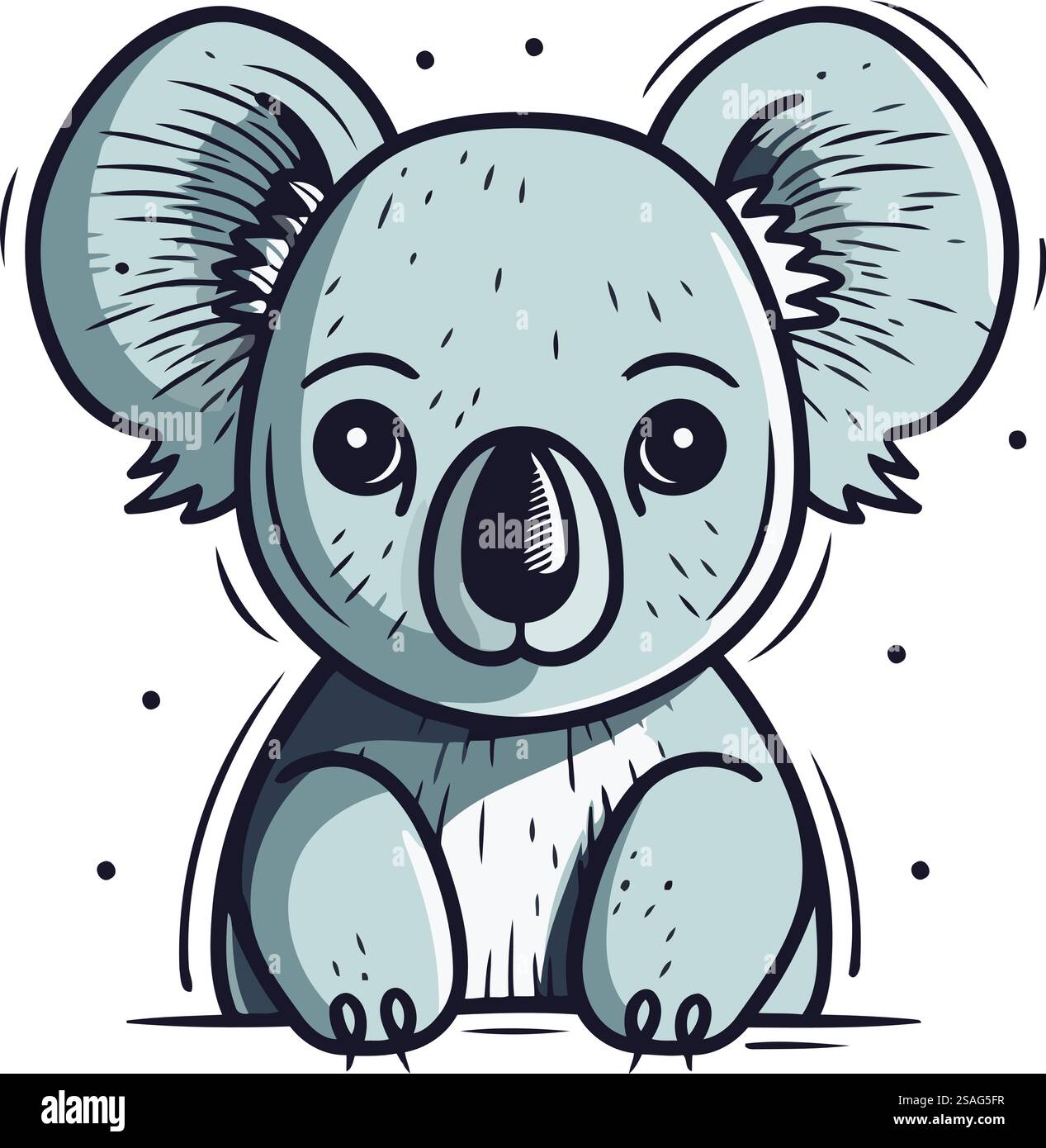 Cute cartoon koala. Vector illustration of a cute koala Stock Vector ...