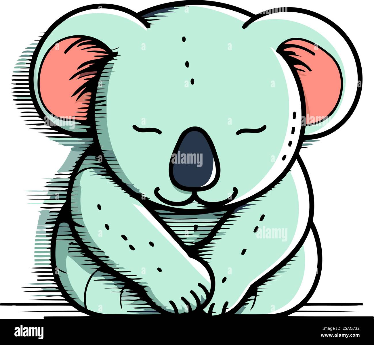 Cute cartoon koala. Vector illustration of a cute koala Stock Vector ...