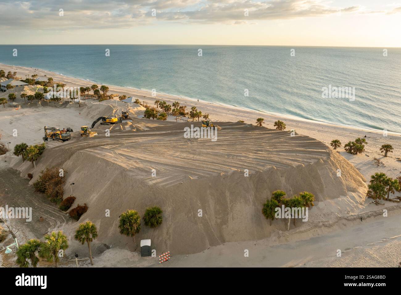 Piles Of Sand At Charlotte County Sand Recipient Site At Englewood