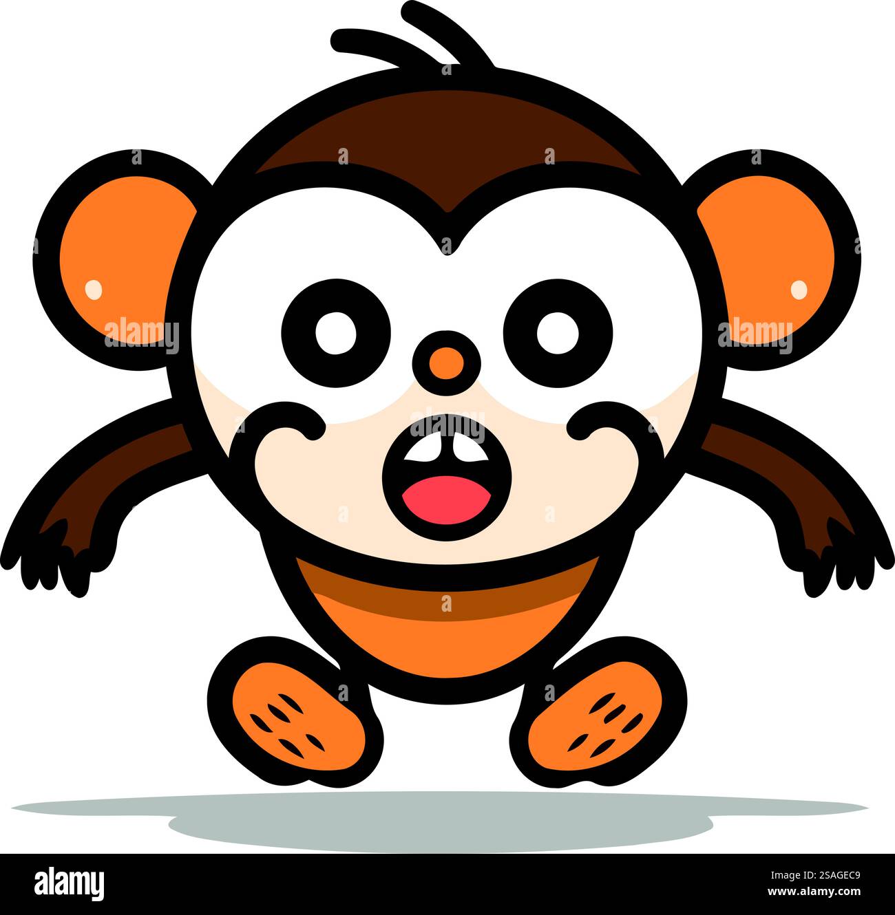 Monkey cartoon character vector design. Cute funny monkey mascot Stock ...