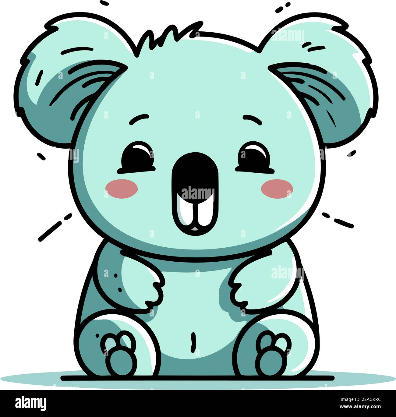Cute cartoon koala. Vector illustration of a cute koala Stock Vector ...