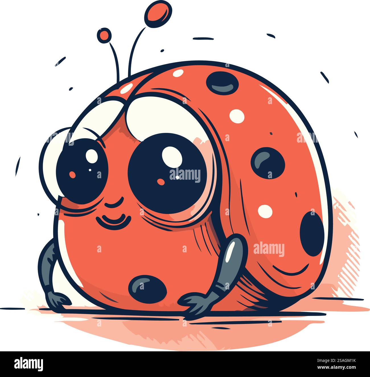 Cute cartoon ladybug. Vector illustration of a ladybug Stock Vector ...