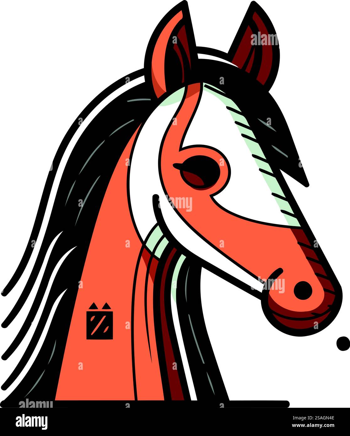 Horse head isolated on white background. Vector illustration for your ...