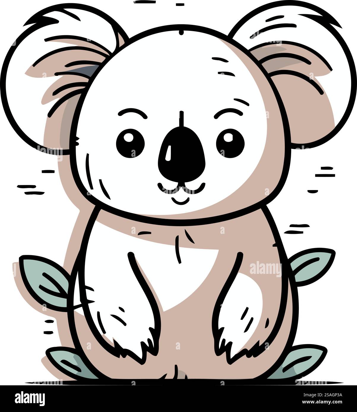 Cute koala. Vector illustration of a cute koala Stock Vector Image ...