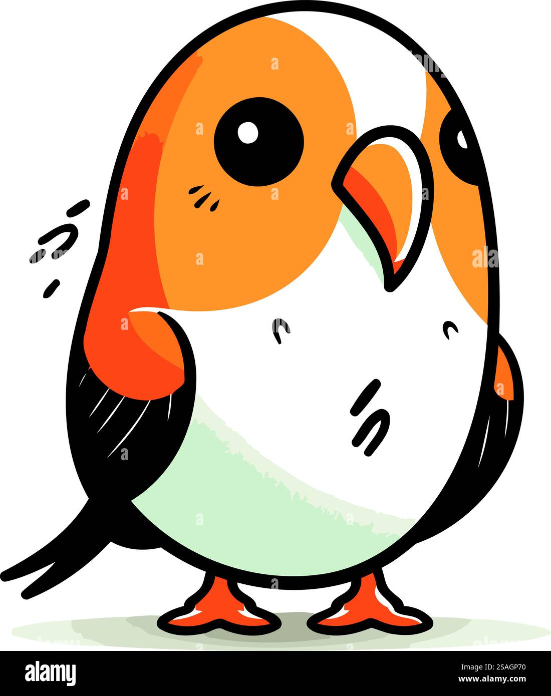 Illustration of a cute little bird on a white background. Vector Stock ...