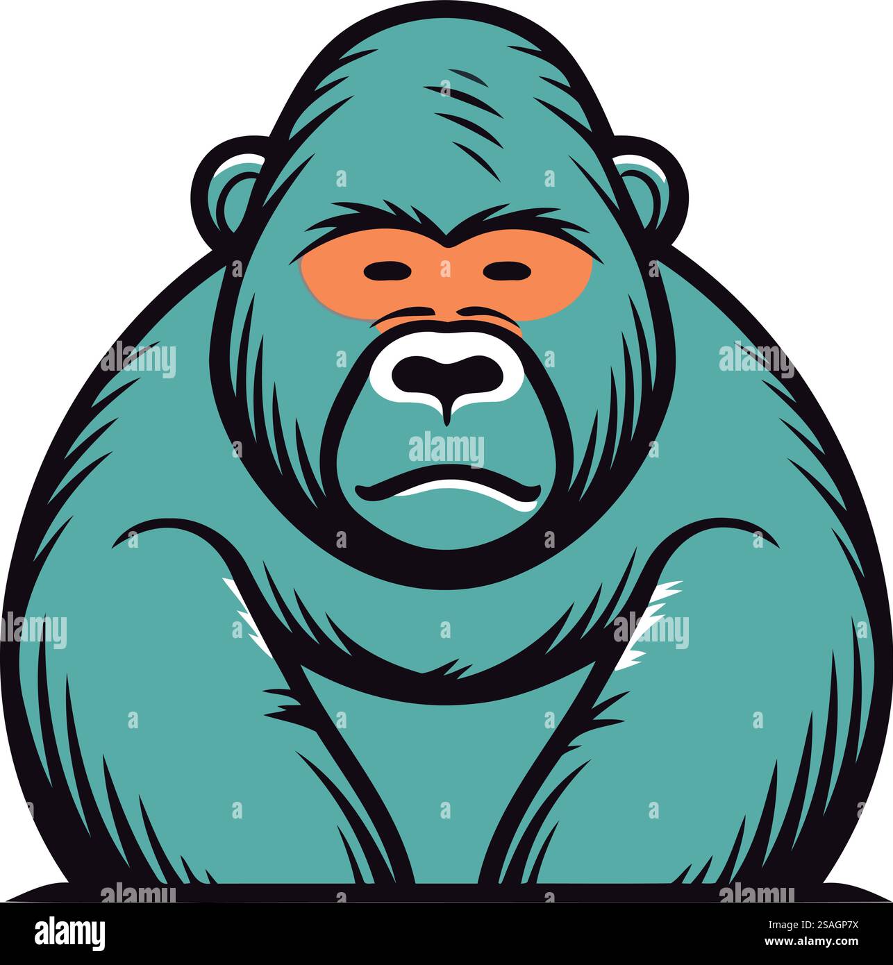 Gorilla head mascot. Vector illustration ready for vinyl cutting Stock ...