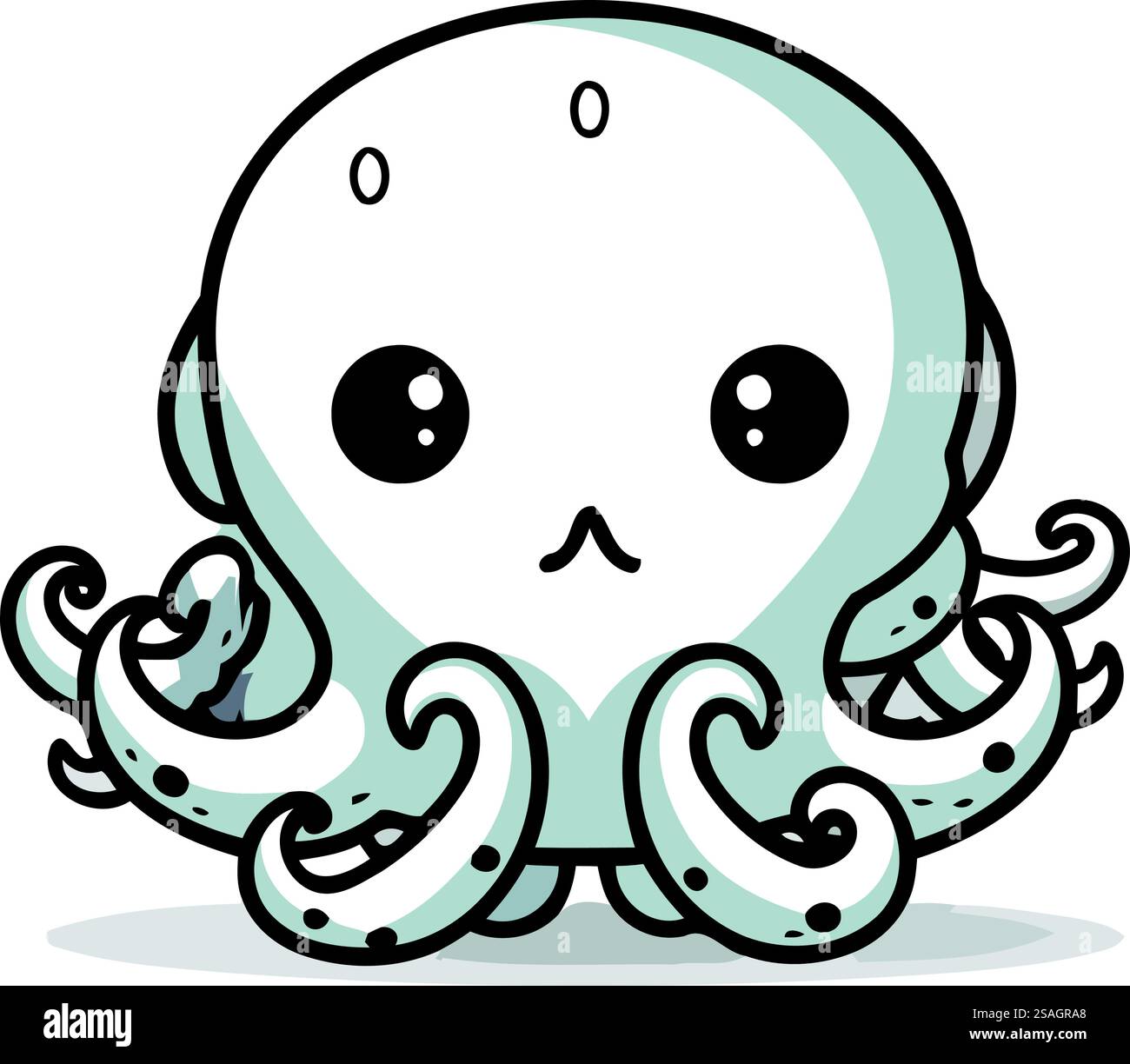 Octopus character design. Underwater life ecosystem fauna and ocean theme Vector illustration Stock Vector