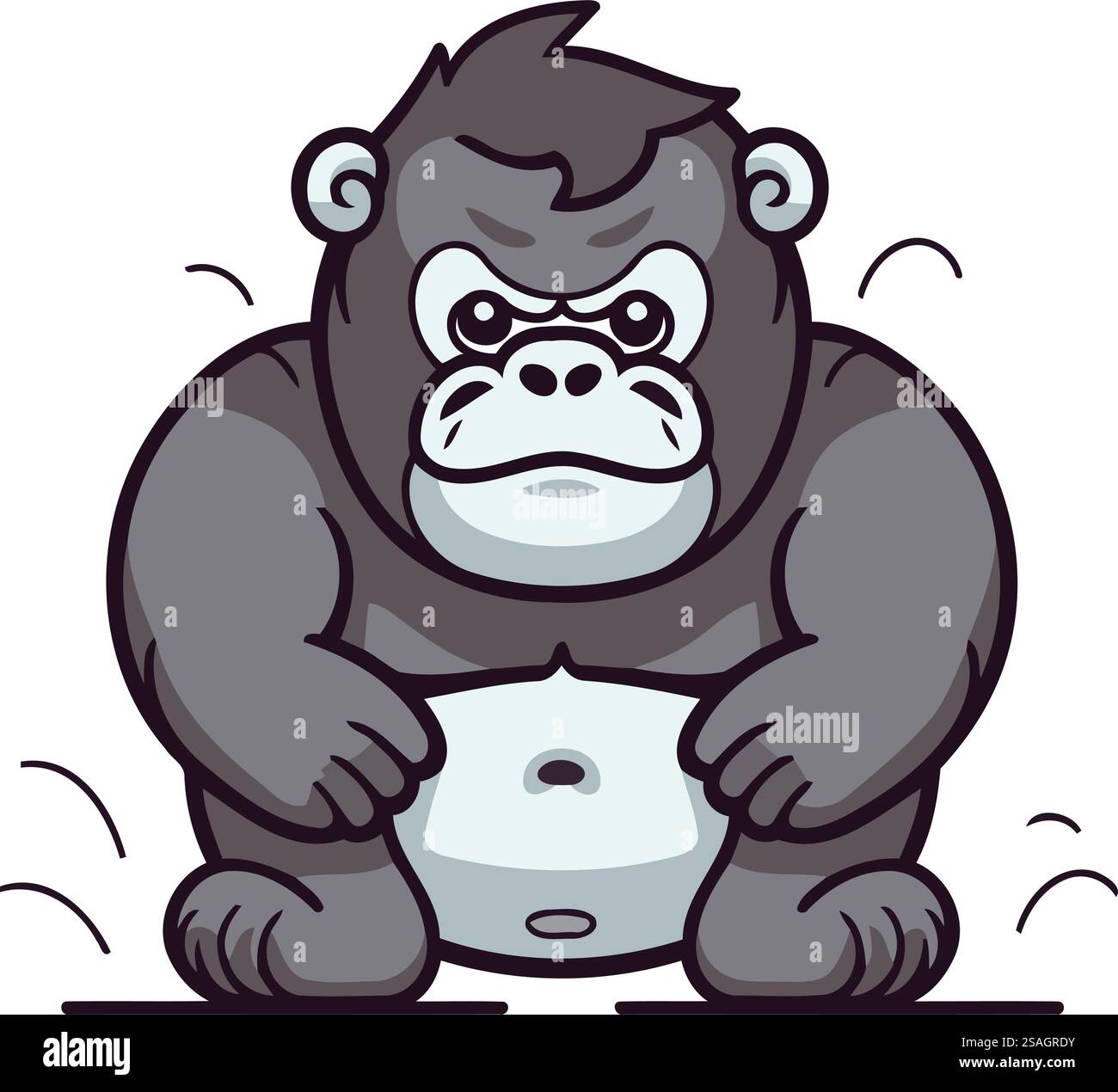 Gorilla Cartoon Mascot Character Vector Illustration Design Stock ...