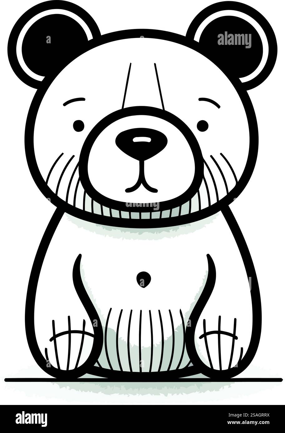 Vector illustration of cute bear. Isolated on a white background Stock ...