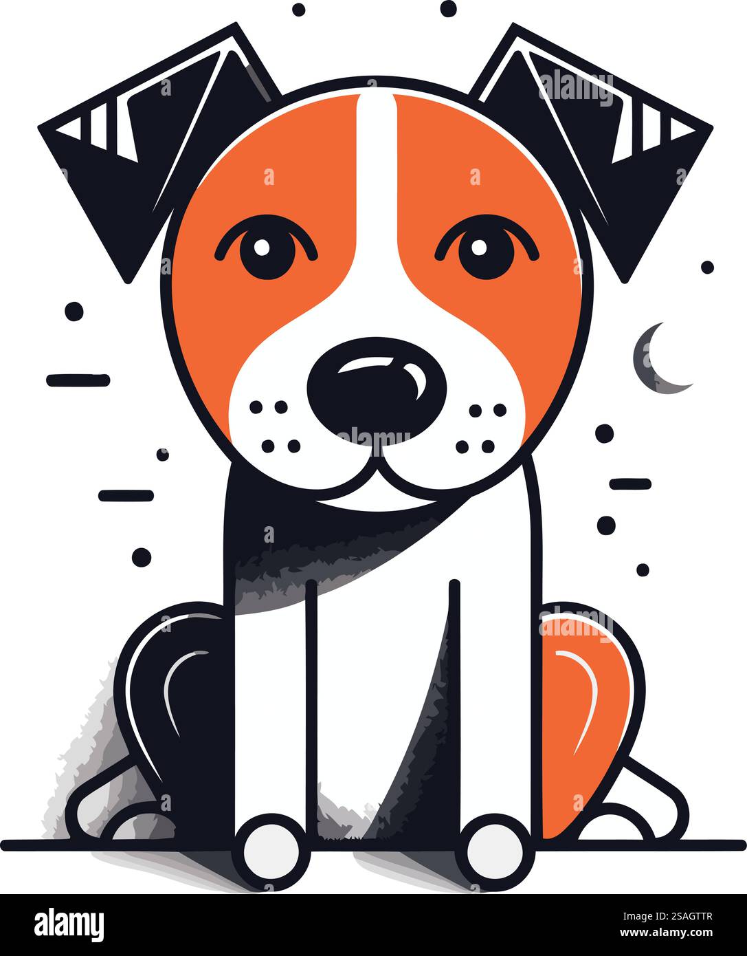 Jack russell terrier. Vector illustration in flat style Stock Vector ...