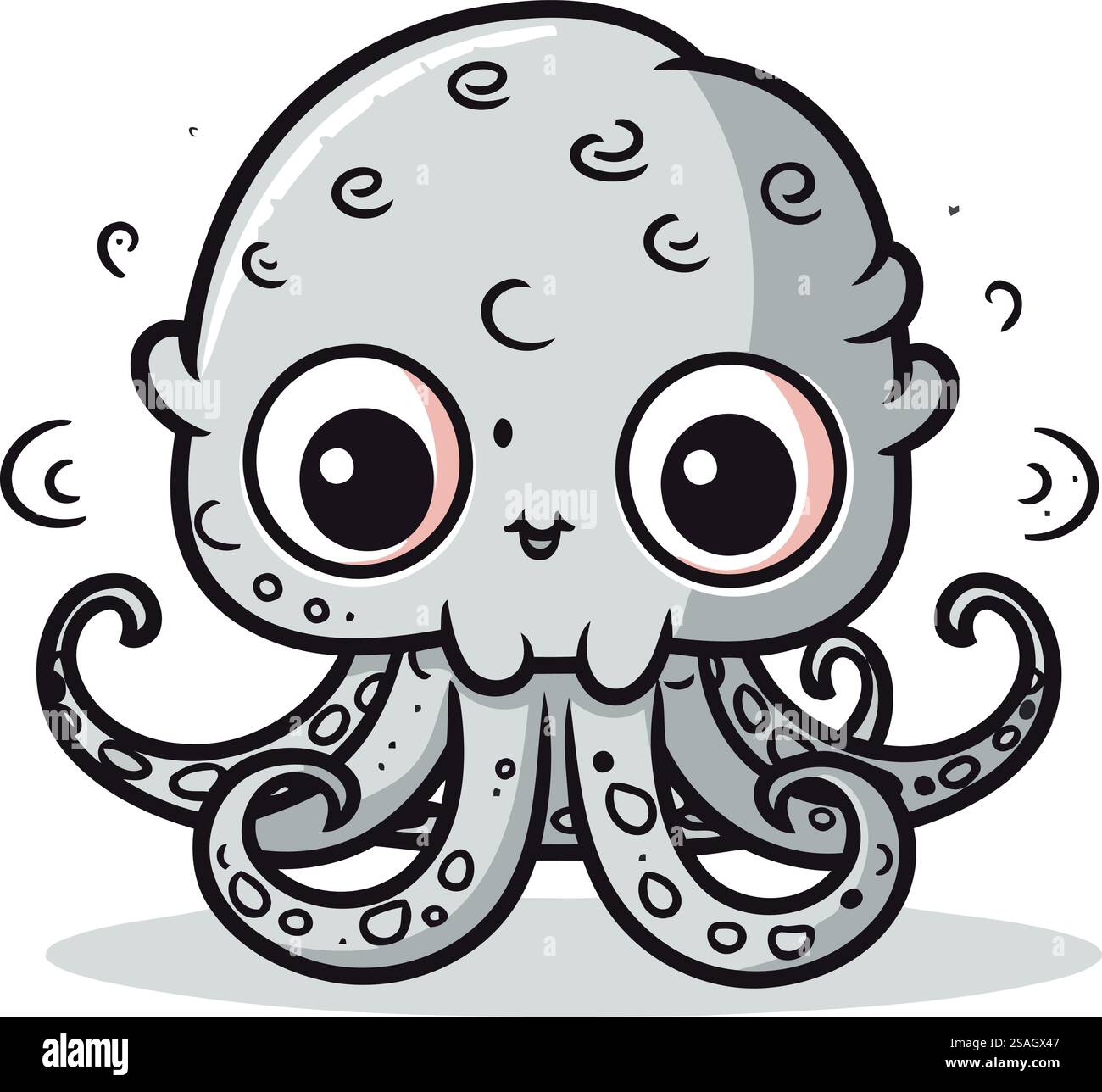 Cute Octopus Cartoon Mascot Character Vector Illustration Stock Vector ...