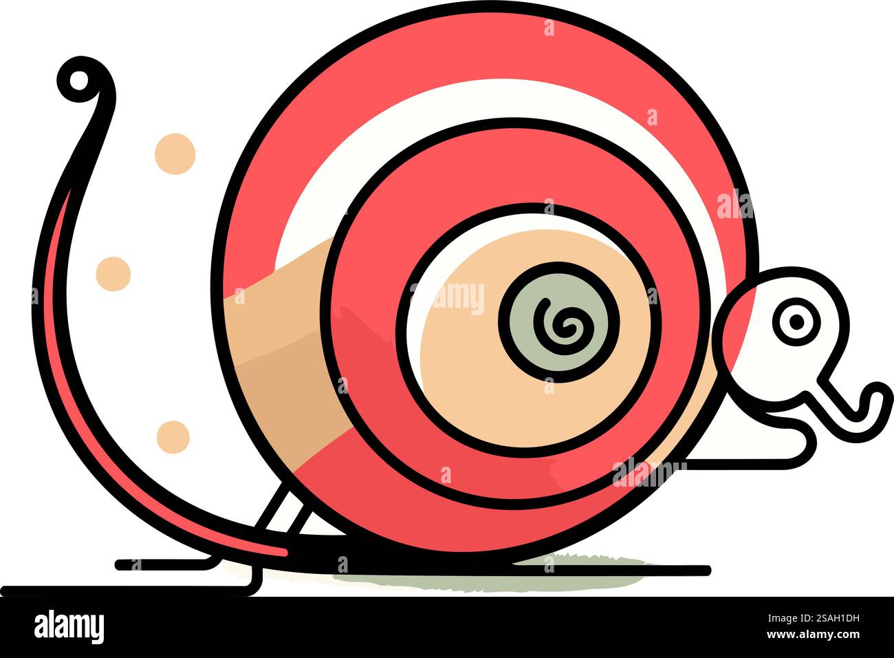 Cartoon snail. Vector illustration of a snail on a white background ...