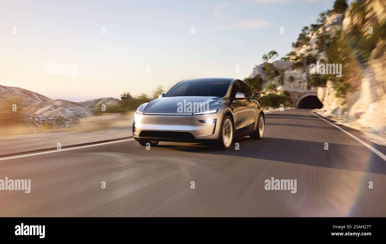 Motoring Feature Handout photo of Tesla Model Y. See PA Feature MOTORING Column. WARNING ...