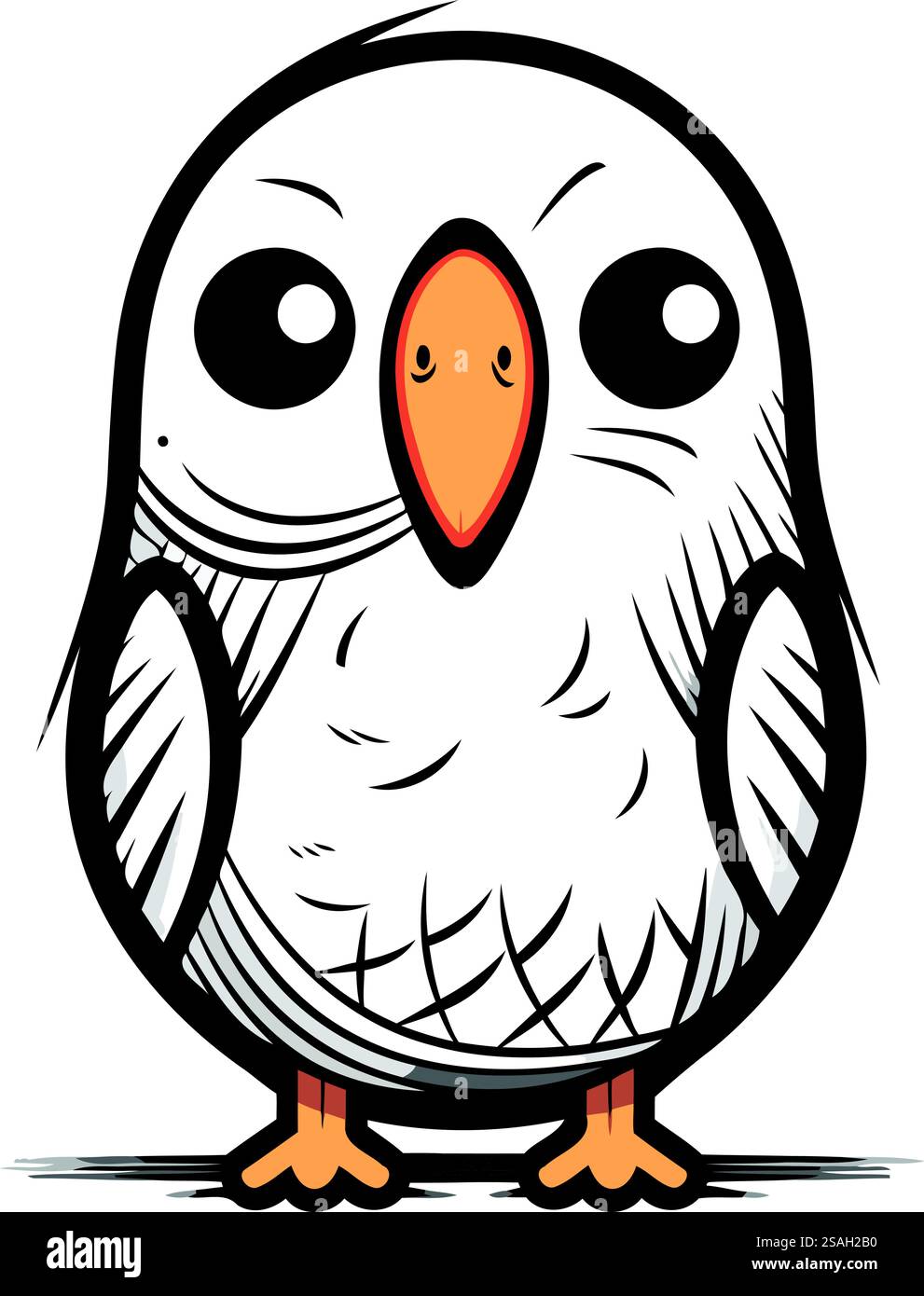 Vector illustration of a cute owl isolated on white background. Cartoon ...