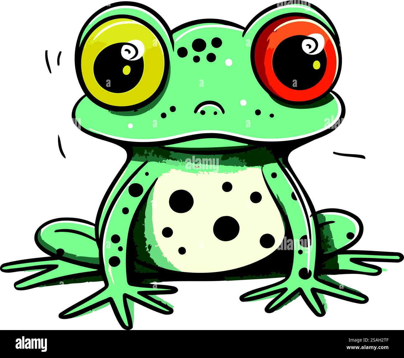 Frog cartoon icon. Vector illustration of a cute cartoon frog Stock ...