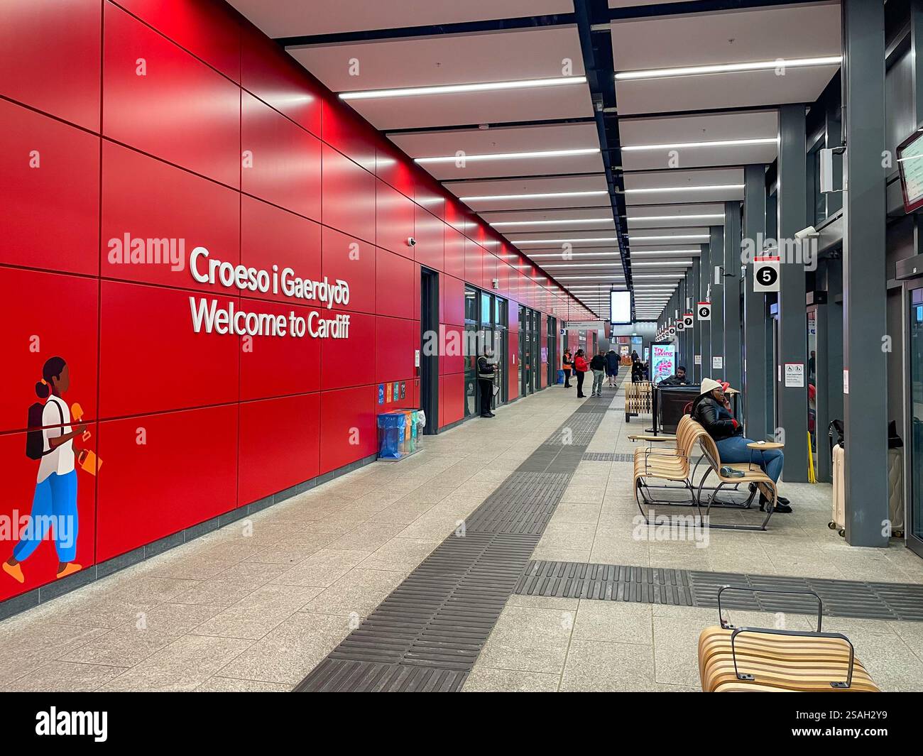 Cardiff bus station - Smartphone Captured Stock Image