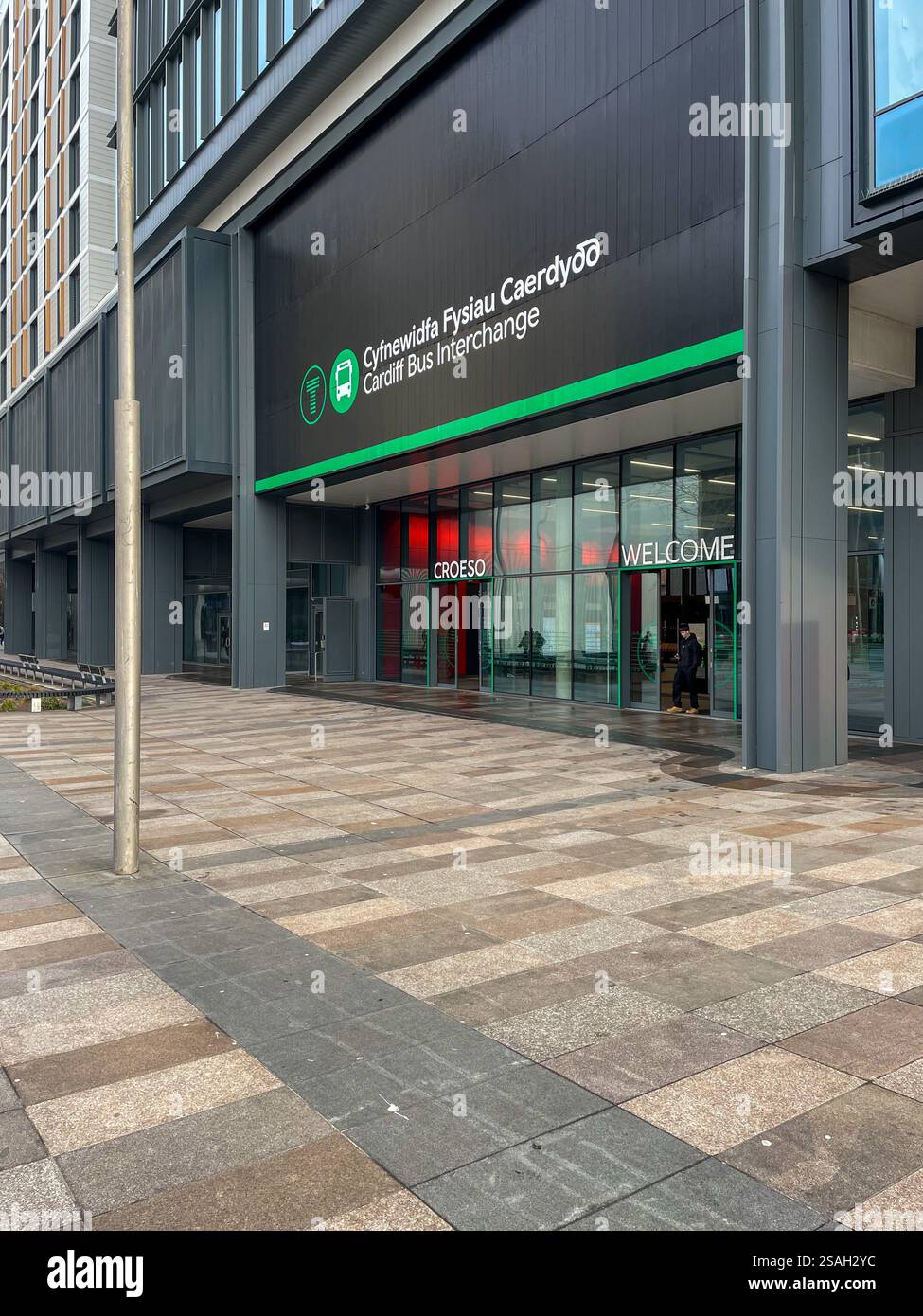 Cardiff bus station - Smartphone Captured Stock Image