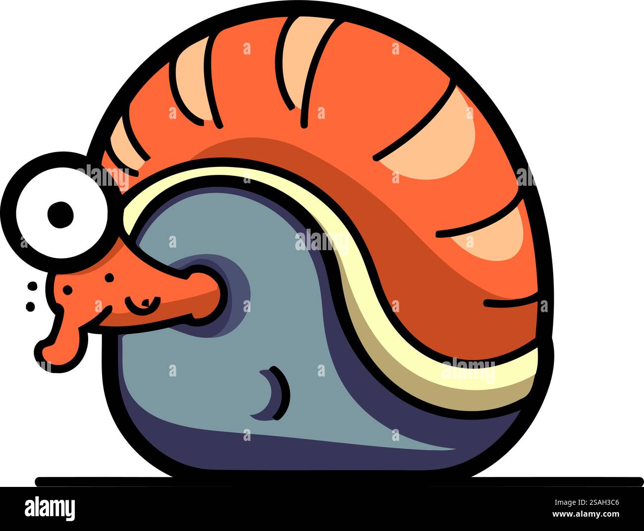 Cartoon snail vector illustration. Isolated on a white background Stock ...