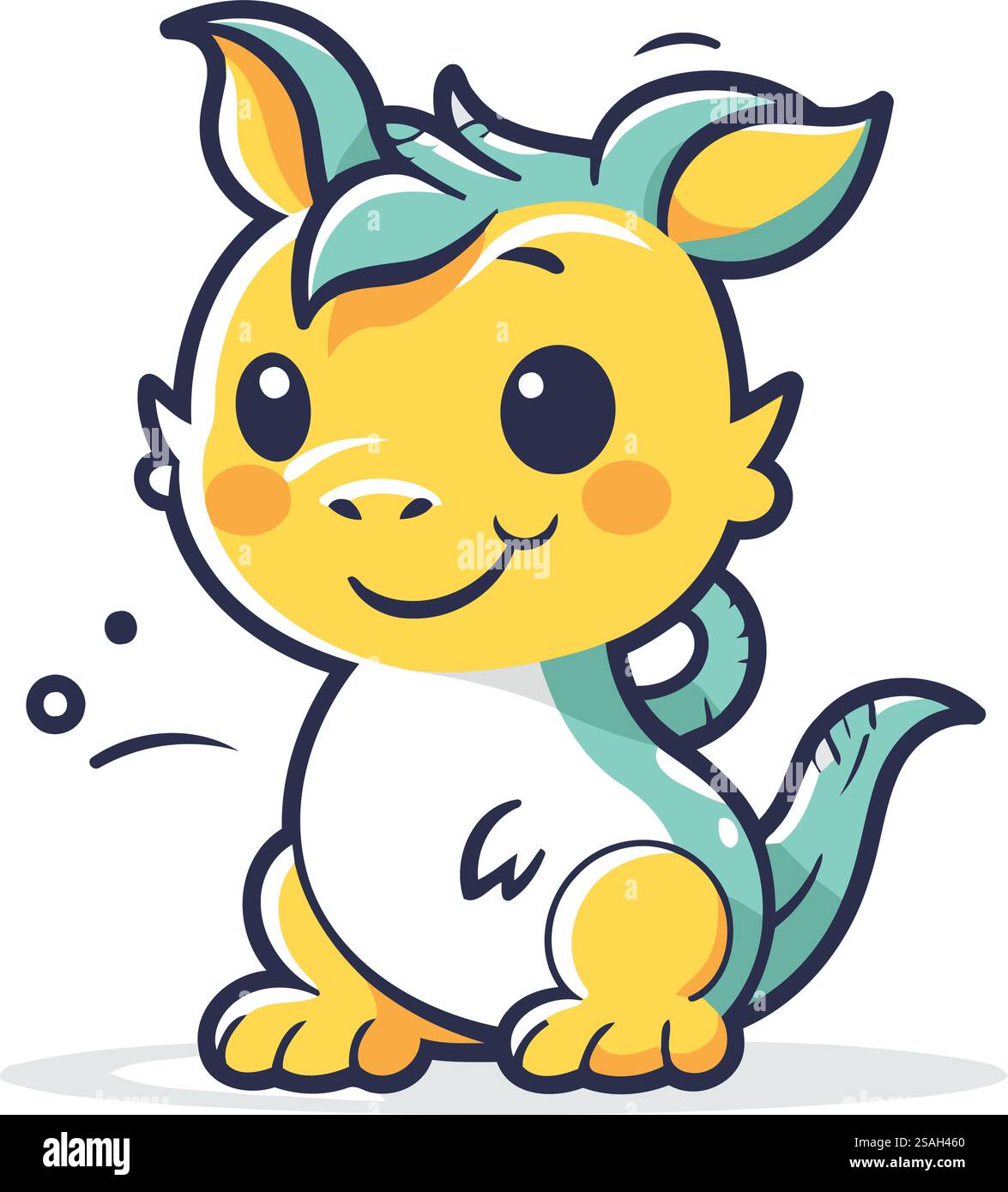 Cute cartoon little dog. Vector illustration of a cute little dog Stock ...