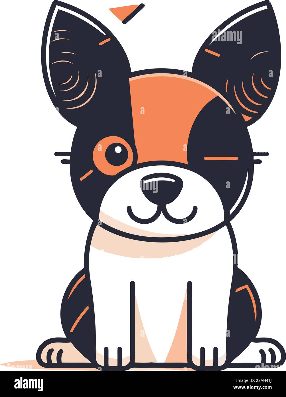 Cute dog vector illustration in flat style. Cute pet Stock Vector Image ...