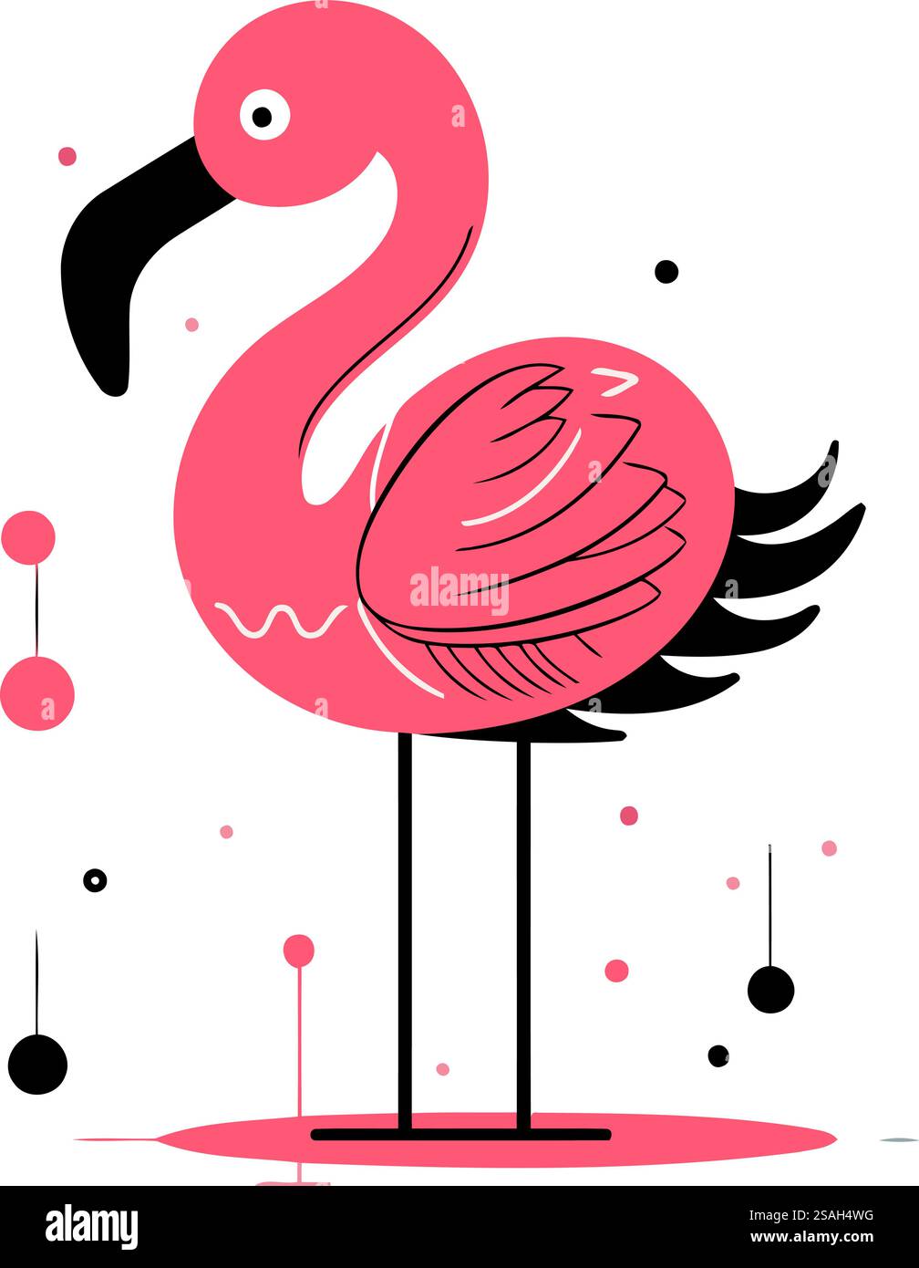 Flamingo vector illustration. Flamingo flat style design Stock Vector ...
