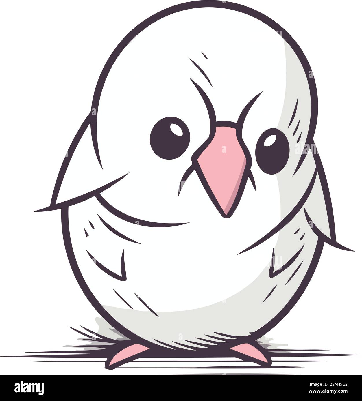 Illustration of a Cute Little Bird on White Background Vector Stock ...