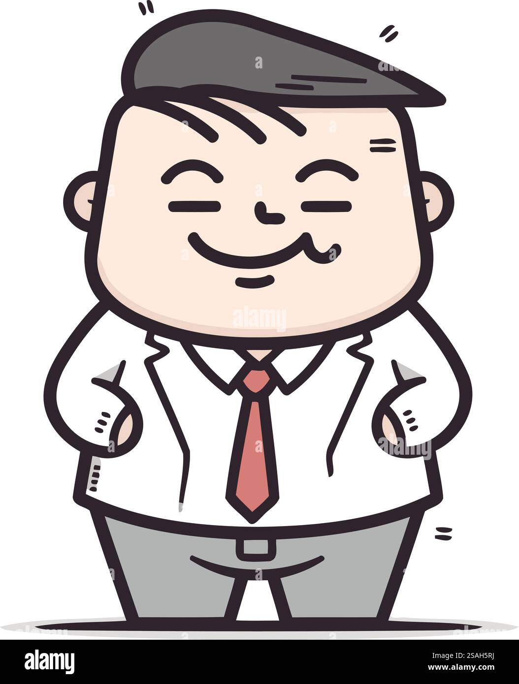 Businessman Smiling Cartoon Vector Illustration Stock Vector Image ...