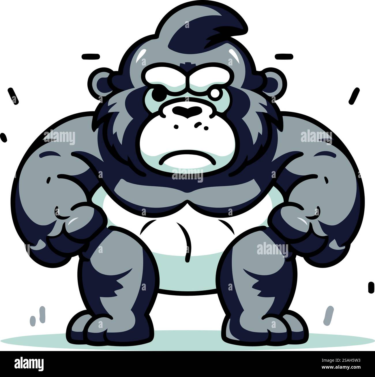 Gorilla Cartoon Mascot Character Vector Illustration Graphic Design ...
