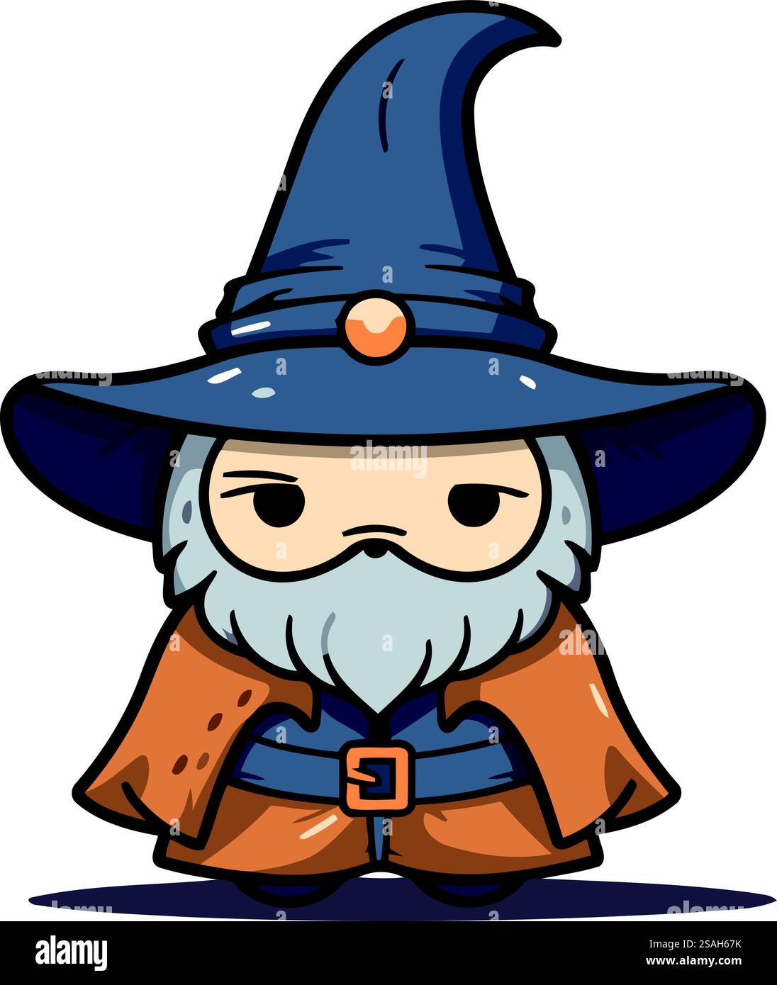 Witch Cartoon Mascot Character Vector Illustration. Halloween Party Stock Vector