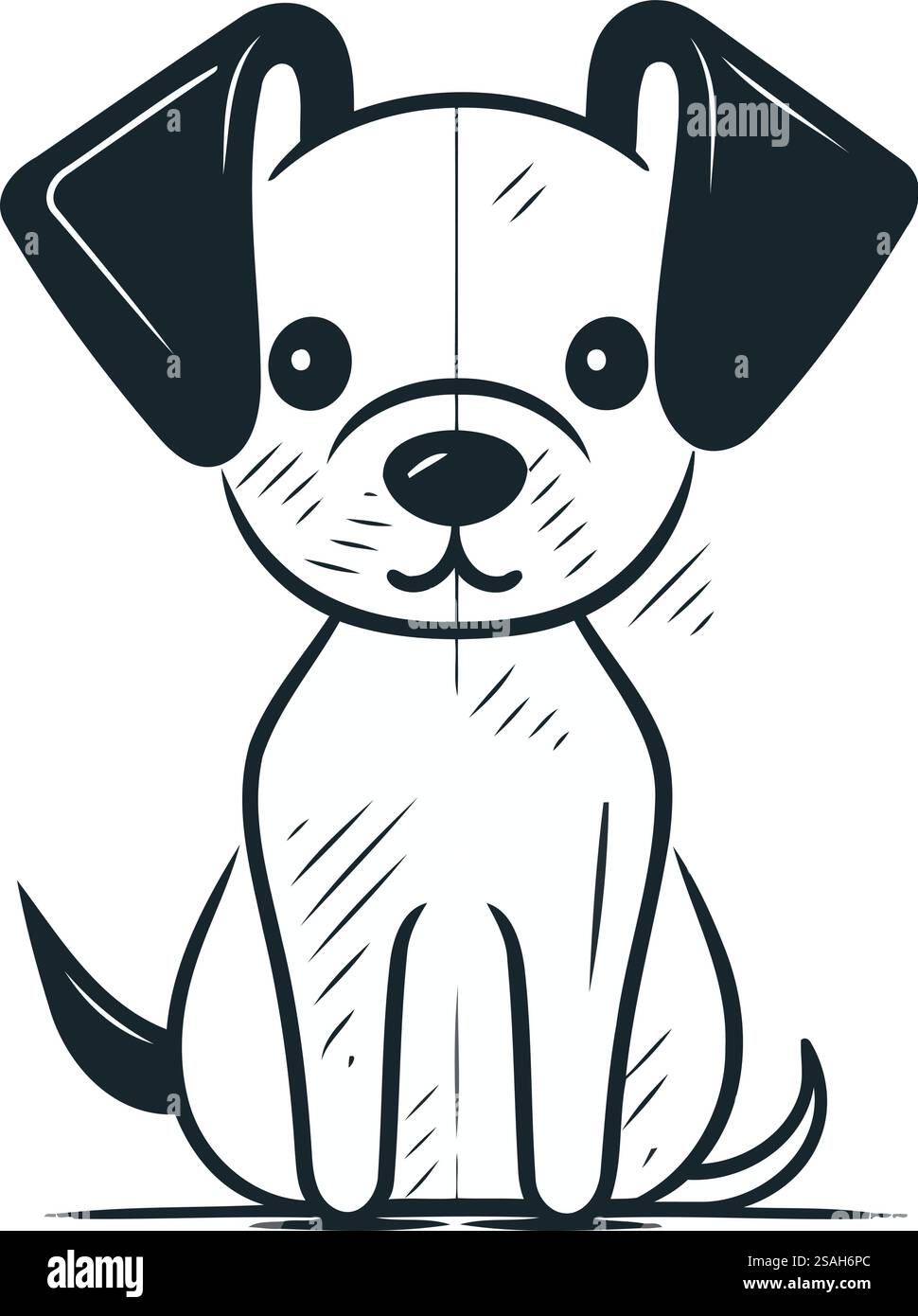 Cute cartoon dog. Vector illustration isolated on a white background ...