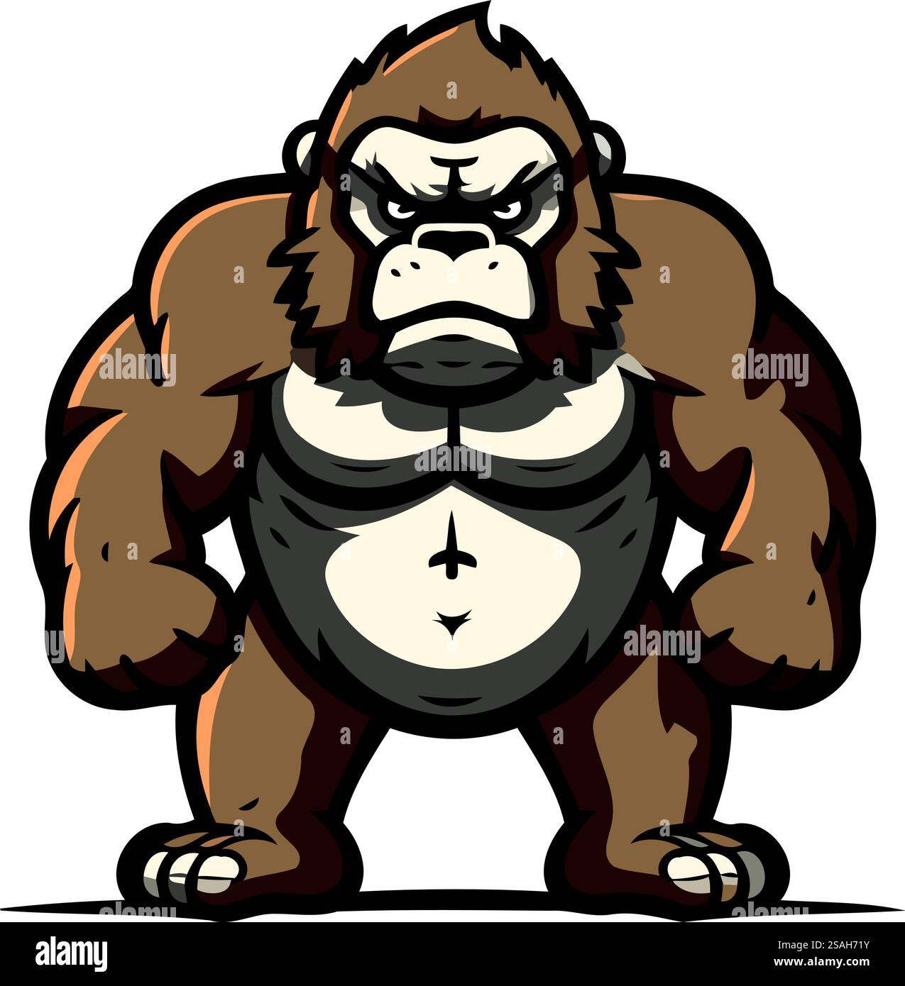 Gorilla cartoon mascot. Vector illustration of a gorilla mascot Stock ...