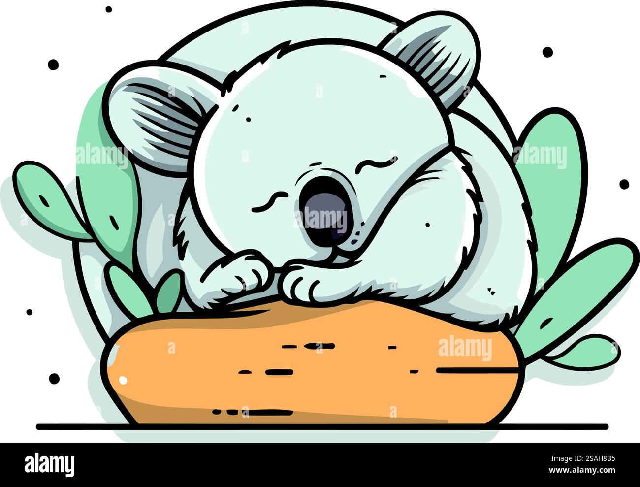 Cute cartoon sleeping koala on hi-res stock photography and images - Alamy