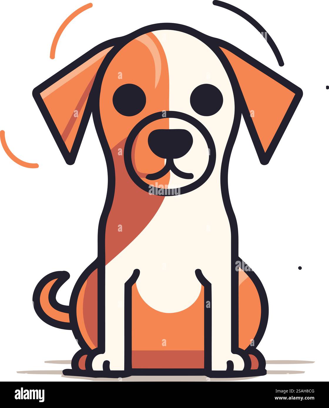 Cute dog vector illustration. Isolated on a white background Stock ...