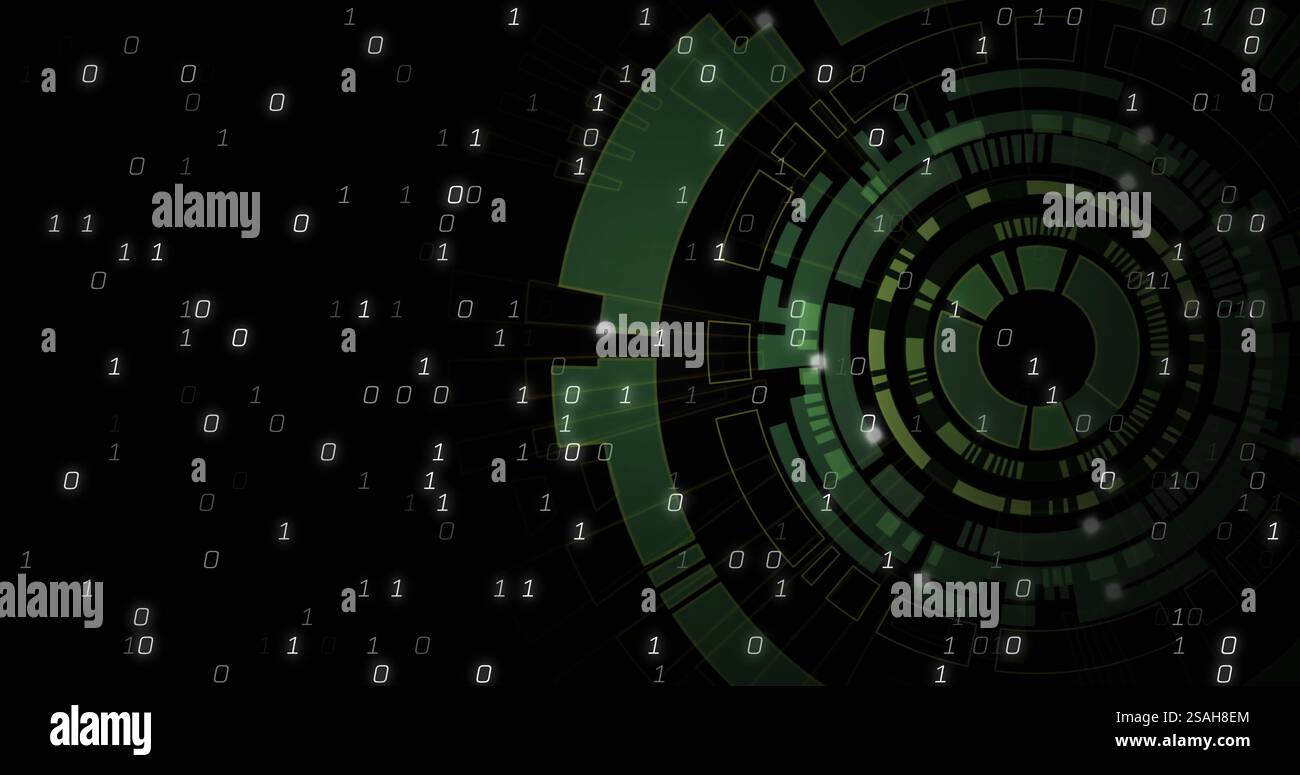 Image of scope scanning over binary coding Stock Photo