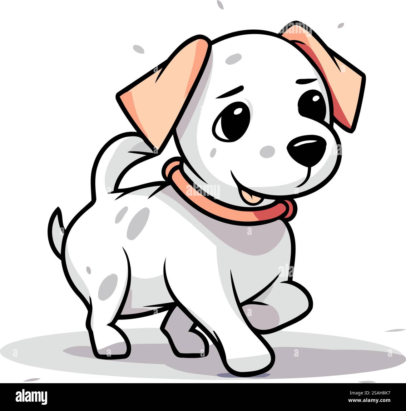 Cute cartoon dog. Vector illustration isolated on a white background ...
