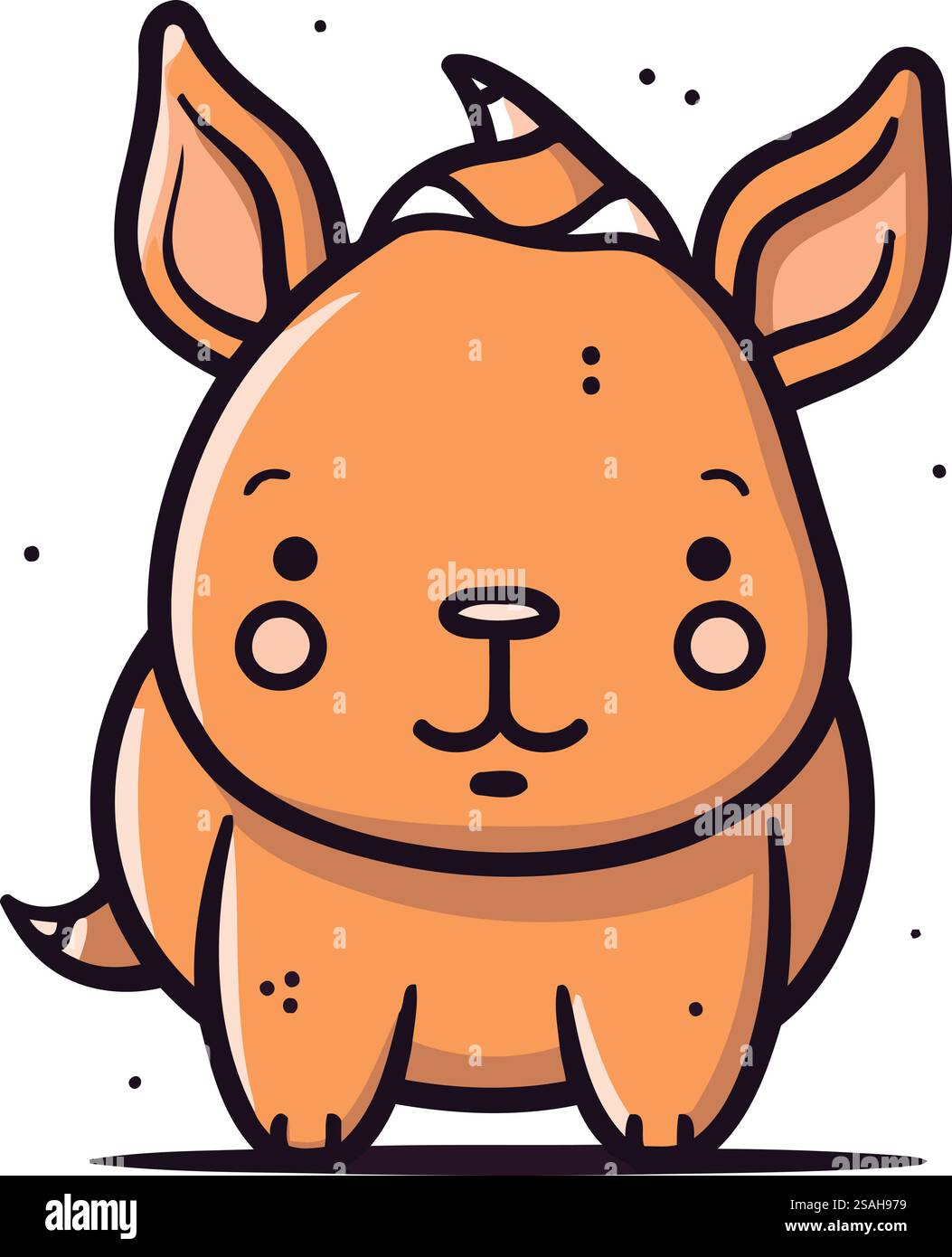 Cute cartoon dog. Vector illustration in doodle style Stock Vector ...